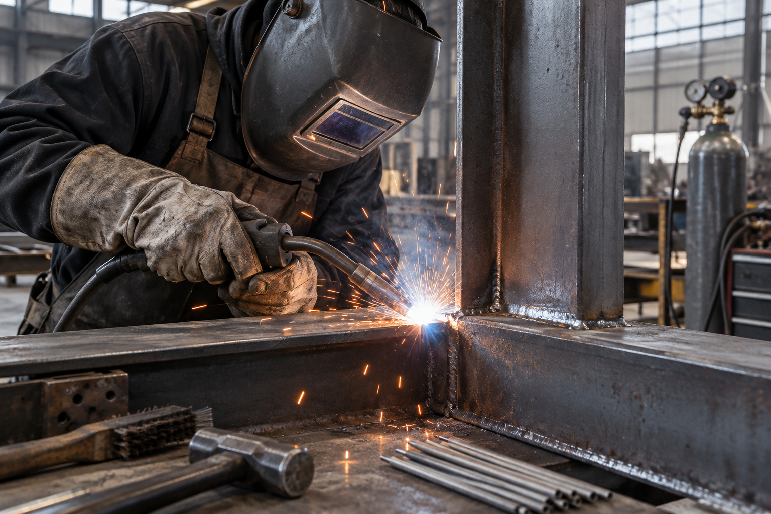 Tipos de soldadura para fabricación metalmecánica: SMAW, GMAW, GTAW y FCAW